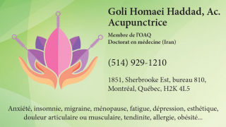 acupuncteurs montreal Acupuncture Goli Homaei Haddad, AC